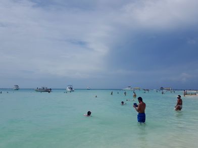 Water so flat, you feel safe taking your iPad out there, Playa Norte, Isla Mujeres, Quintana Roo.